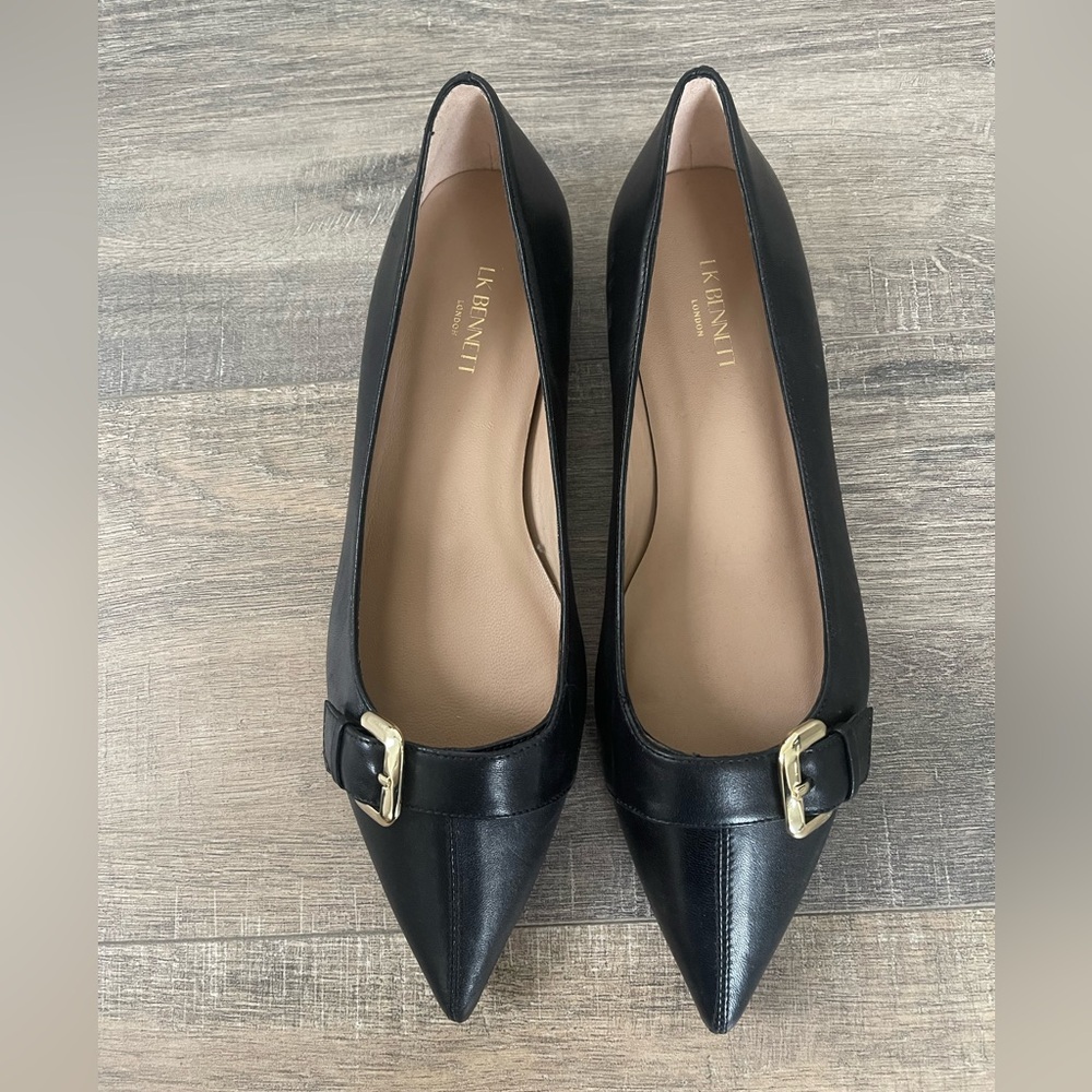 New LK BENNETT Tory Leather Ballet Flats size 8.5 - Picture 4 of 10